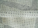 Contemporary 8x10 Ivory and Silver Traditional Geometrical Pattern Hand Knotted Wool Area Rug