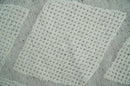 Contemporary 8x10 Ivory and Silver Traditional Geometrical Pattern Hand Knotted Wool Area Rug