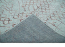 Contemporary 8x10 Silver and Pink Modern Abstract Handmade Wool Area Rug
