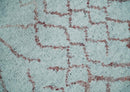 Contemporary 8x10 Silver and Pink Modern Abstract Handmade Wool Area Rug