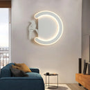 DecorBites™ Contemporary Acrylic C-Shape Wall Sconce Light with Bird Design – LED Lamp in Warm/White Light