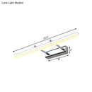 Contemporary acrylic chrome wall sconce bathroom led vanity light