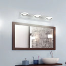 DecorBites™ Contemporary Adjustable Circle Bathroom Wall Light Fixture in White Acrylic with 3 Bulbs - Warm/White Light