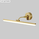 Contemporary black & brass vanity bar light – bathroom wall fixture