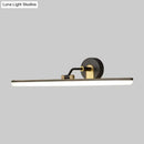 Contemporary black & brass vanity bar light – bathroom wall fixture