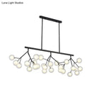 DecorBites™ Contemporary Metal Hanging Chandelier with Black Finish - 27 Bubbles Island Lighting