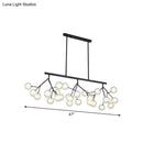 DecorBites™ Contemporary Metal Hanging Chandelier with Black Finish - 27 Bubbles Island Lighting