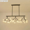 DecorBites™ Contemporary Metal Hanging Chandelier with Black Finish - 27 Bubbles Island Lighting