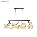 DecorBites™ Contemporary Metal Hanging Chandelier with Black Finish - 27 Bubbles Island Lighting