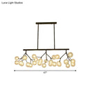 DecorBites™ Contemporary Metal Hanging Chandelier with Black Finish - 27 Bubbles Island Lighting