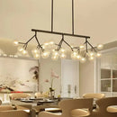 Contemporary black bubbles island lighting for dining room