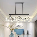 DecorBites™ Contemporary Metal Hanging Chandelier with Black Finish - 27 Bubbles Island Lighting