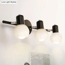 Contemporary black & chrome milk glass globe sconce – living room light