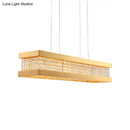 DecorBites™ Contemporary Black/Gold Crystal Island Pendant Lighting - Rectangle Shape, 6/7/9 Lights