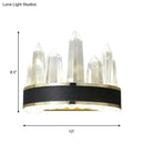 Contemporary black & gold crystal wall mount lighting living room