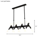 Contemporary black & gold island pendant light – living room chandelier