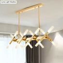 Contemporary black & gold island pendant light – living room chandelier