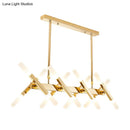 Contemporary black & gold island pendant light – living room chandelier