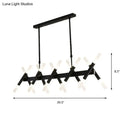 Contemporary black & gold island pendant light – living room chandelier