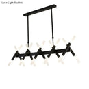Contemporary black & gold island pendant light – living room chandelier