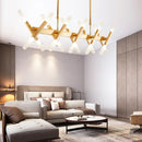 Contemporary black & gold island pendant light – living room chandelier