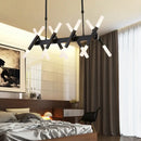 Contemporary black & gold island pendant light – living room chandelier