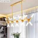 Contemporary black & gold island pendant light – living room chandelier