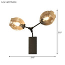 Contemporary black & gold wall sconce bedroom clear glass shade