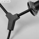 Contemporary black & gold wall sconce bedroom clear glass shade