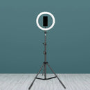 Contemporary black metal ring flash lamp with usb port bedroom light