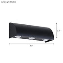 Contemporary black metal shade flush mount wall sconce – living room
