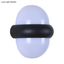 Contemporary black semi-sphere wall sconce patio outdoor area light