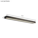 DecorBites™ Contemporary Black/Silver LED Vanity Light in White/Warm for Linear Vanity Sconce - 16"/19.5"/23.5" Wide