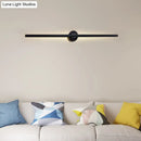 Contemporary black slim wall light – bedroom natural light fixture