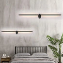 Contemporary black slim wall light – bedroom natural light fixture