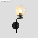 DecorBites™ Contemporary Sphere Glass Sconce Light - Bedroom Wall Mount with 1-Bulb