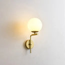 DecorBites™ Contemporary Sphere Glass Sconce Light - Bedroom Wall Mount with 1-Bulb