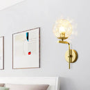 DecorBites™ Contemporary Sphere Glass Sconce Light - Bedroom Wall Mount with 1-Bulb