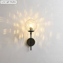 DecorBites™ Contemporary Sphere Glass Sconce Light - Bedroom Wall Mount with 1-Bulb