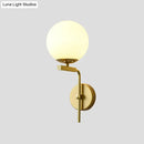 DecorBites™ Contemporary Sphere Glass Sconce Light - Bedroom Wall Mount with 1-Bulb