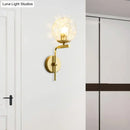 DecorBites™ Contemporary Sphere Glass Sconce Light - Bedroom Wall Mount with 1-Bulb