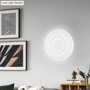 Contemporary black & white geometric wall lamp for living room