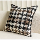 Contemporary black & white houndstooth square cushion cover living room