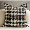 Contemporary black & white houndstooth square cushion cover living room