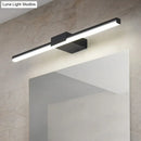 Contemporary black & white linear led wall light bathroom fixture
