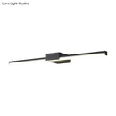 Contemporary black & white linear led wall light bathroom fixture
