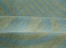 Contemporary Blue and Green 5x8 Hand Knotted Wool Area Rug