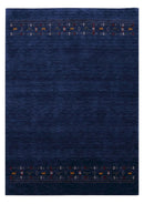 Contemporary Blue Design Hand Loomed Wool Area Rug