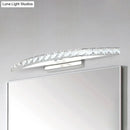 Contemporary bow shaped crystal silver vanity lighting bathroom sconce