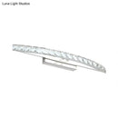 Contemporary bow shaped crystal silver vanity lighting bathroom sconce